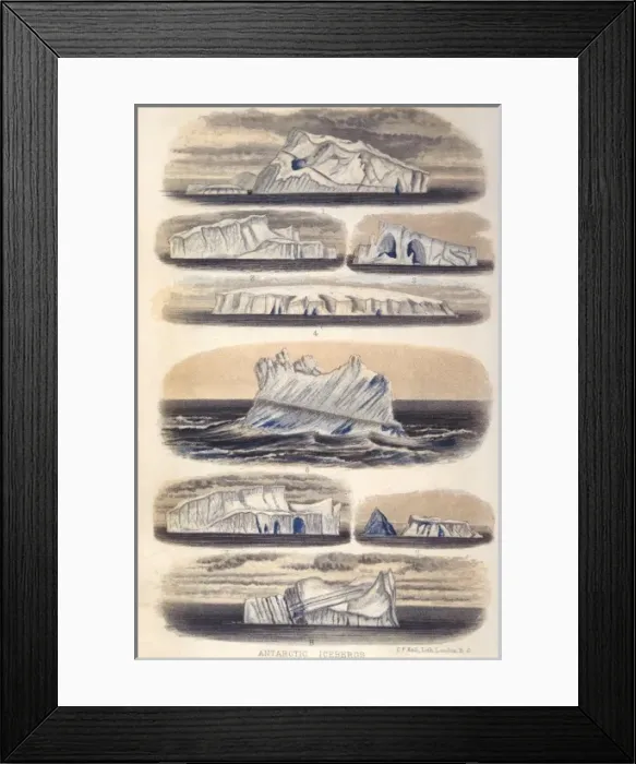 Framed Print : Challenger Icebergs Framed Print : Challenger Icebergs