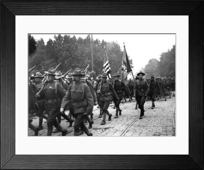 Framed Print : U. s. Troops Paris 1917 Framed Print : U. s. Troops Paris 1917
