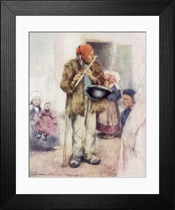 Framed Print : Piper in Brittany 1905 Framed Print : Piper in Brittany 1905