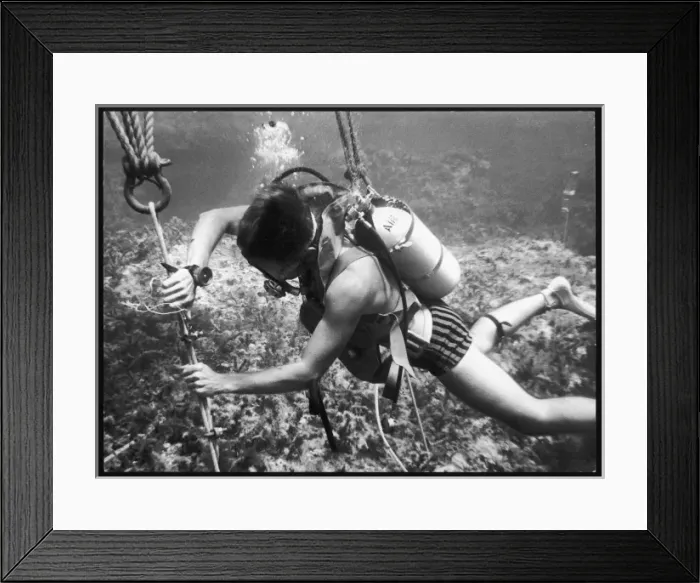 Framed Print : Diving, Malta 1969 Framed Print : Diving, Malta 1969