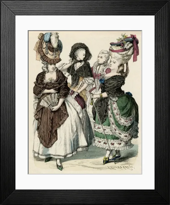 Framed Print : COSTUME 1774-1780 Framed Print : COSTUME 1774-1780