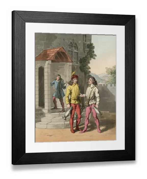 Framed Print : Pages and Valets Framed Print : Pages and Valets