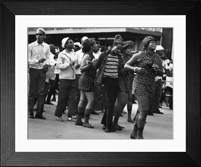 Framed Print : Leopardskins at Carnival