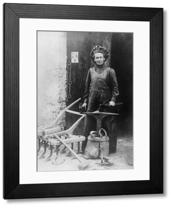 Framed Print : Female Blacksmith Framed Print : Female Blacksmith