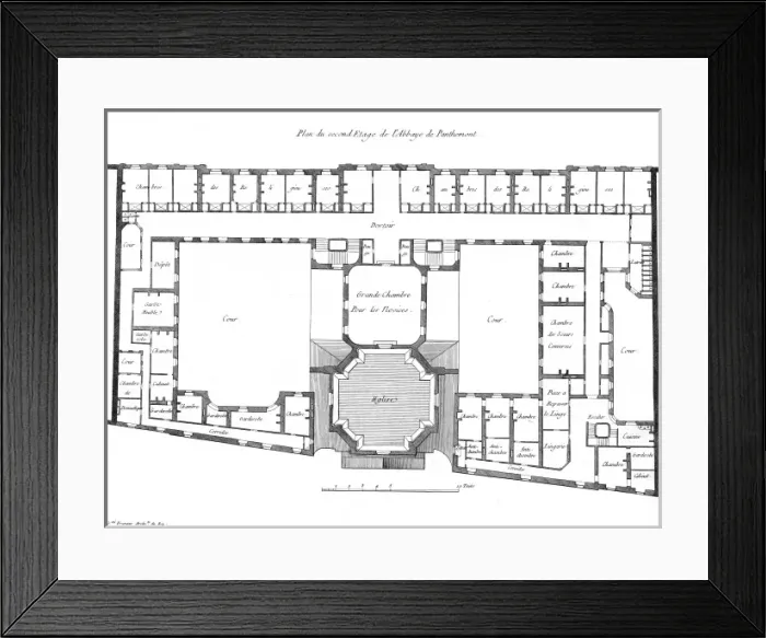 Framed Print : Panthemont Abbey Plan Framed Print : Panthemont Abbey Plan