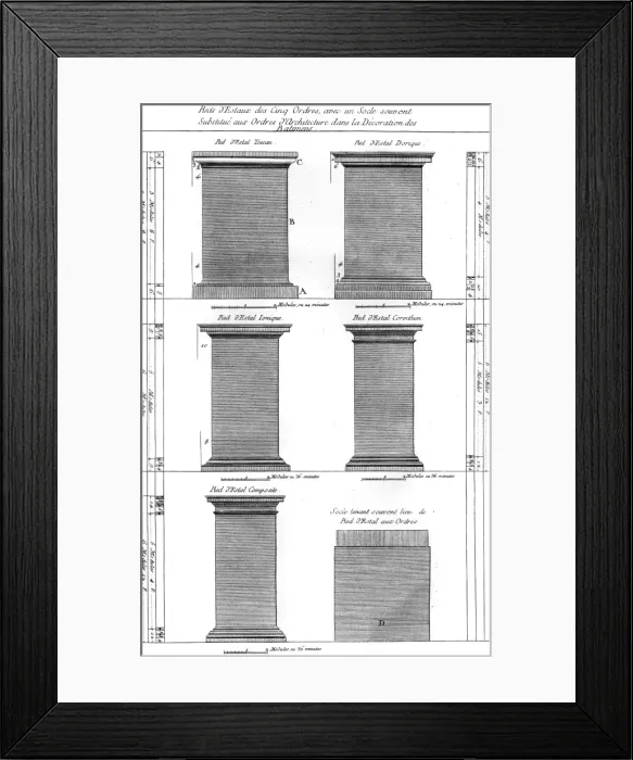 Framed Print : Columns Classical Orders Framed Print : Columns Classical Orders