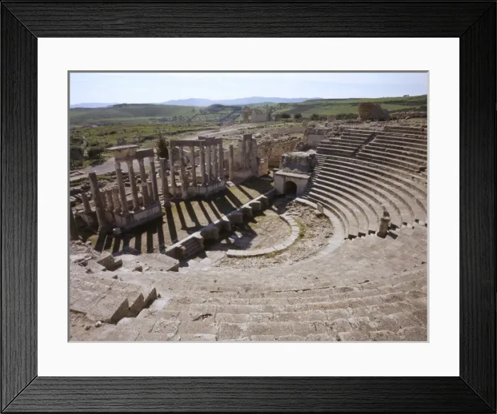 Framed Print : Tunisia / Dougga / Theatre Framed Print : Tunisia / Dougga / Theatre