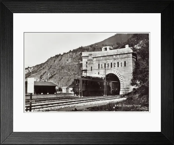 Framed Print : The Simplon Tunnel at Brig, Switzerland Framed Print : The Simplon Tunnel at Brig, Switzerland