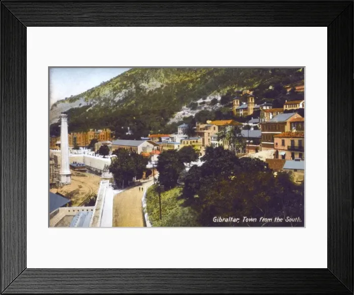 Framed Print : Gibraltar Town from the South Framed Print : Gibraltar Town from the South