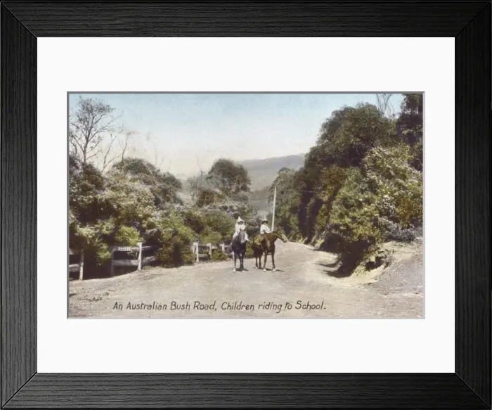 Framed Print : Children ride to school - Australia Framed Print : Children ride to school - Australia
