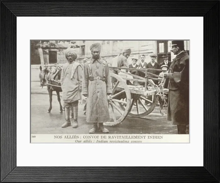 Framed Print : Our Allies - Convoy of Indian Reinforcements Framed Print : Our Allies - Convoy of Indian Reinforcements