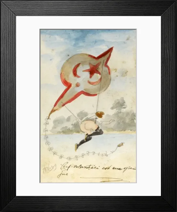 Framed Print : Flying out another girl for the Harem Framed Print : Flying out another girl for the Harem
