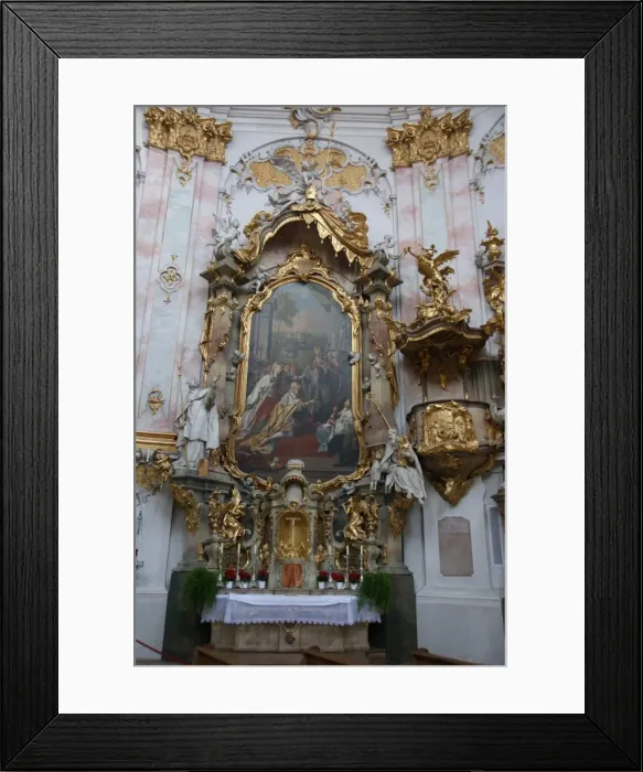 Framed Print : Side altar, Ettal Monastery, Upper Bavaria, Germany Framed Print : Side altar, Ettal Monastery, Upper Bavaria, Germany