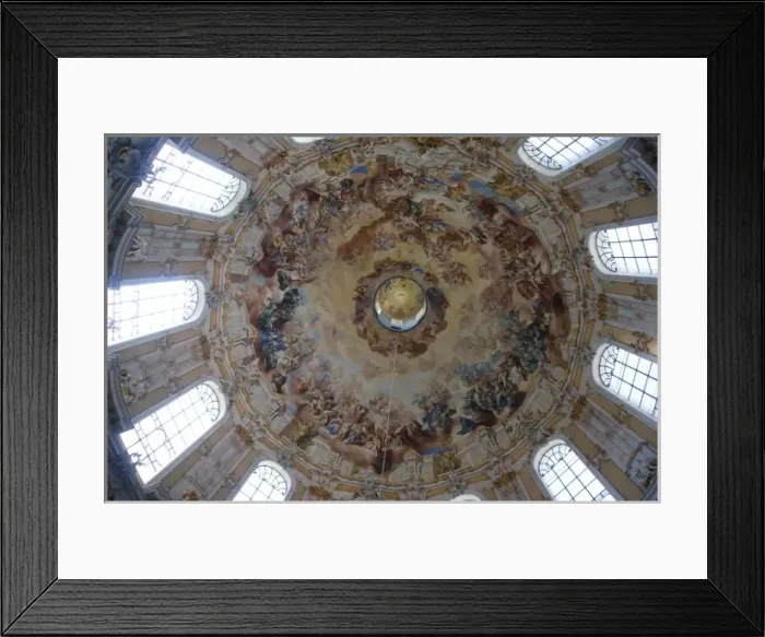 Framed Print : Cupola, Ettal Monastery, Upper Bavaria, Germany Framed Print : Cupola, Ettal Monastery, Upper Bavaria, Germany
