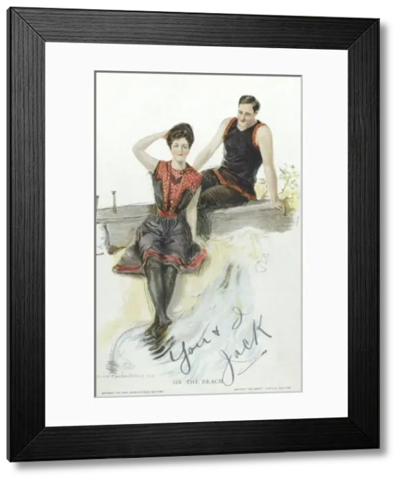 Framed Print : Couple on the beach Framed Print : Couple on the beach