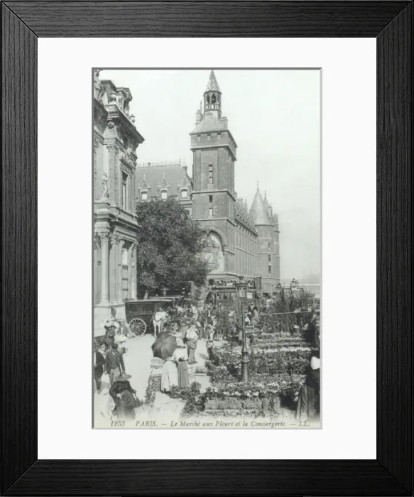 Framed Print : Paris, France - Flower Market and the Conciergerie Framed Print : Paris, France - Flower Market and the Conciergerie