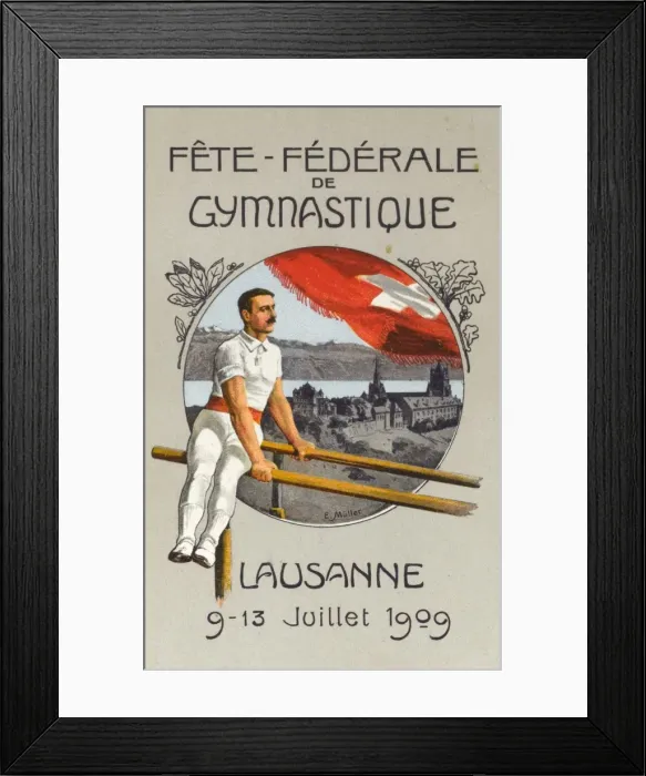 Framed Print : Fete Federal de Gymnastique, Lausanne Framed Print : Fete Federal de Gymnastique, Lausanne