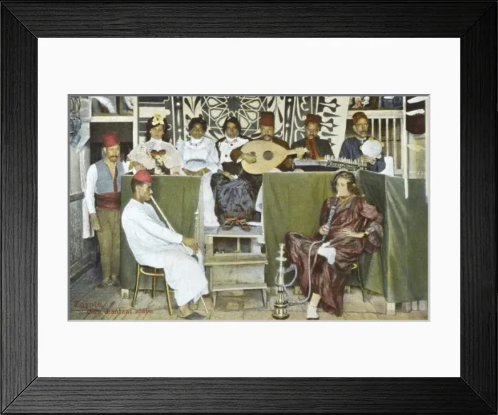 Framed Print : Musical group in an Arab Cafe, Egypt Framed Print : Musical group in an Arab Cafe, Egypt