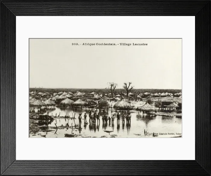 Framed Print : Lakeside Villages - Dahomey / Benin Framed Print : Lakeside Villages - Dahomey / Benin