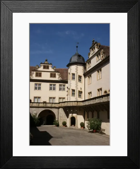 Framed Print : Courtyard, Langenburg Castle, Baden Wurttemberg, Germany Framed Print : Courtyard, Langenburg Castle, Baden Wurttemberg, Germany