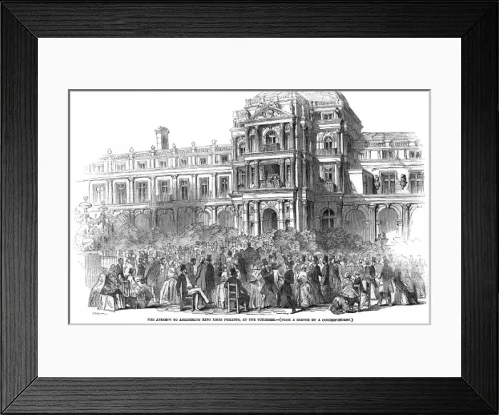 Framed Print : Assassination attempt on King Louis Philippe Framed Print : Assassination attempt on King Louis Philippe