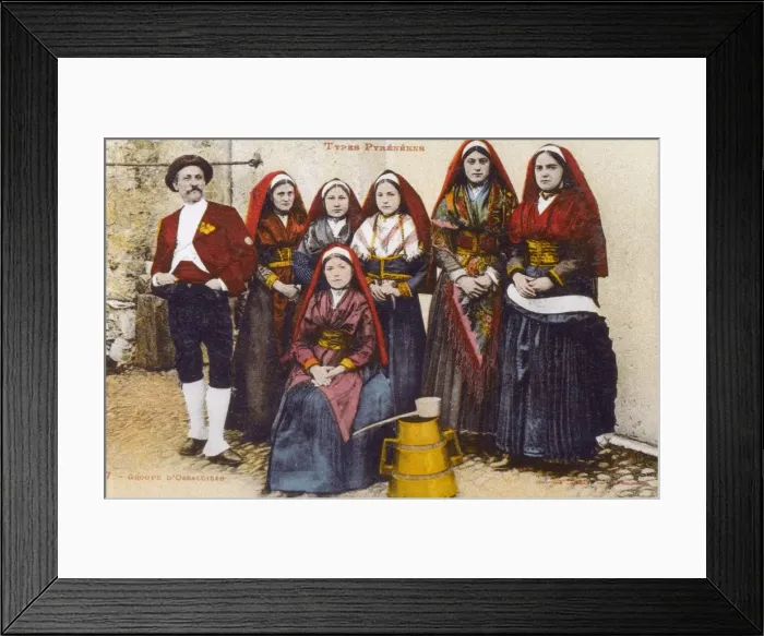 Framed Print : Group from the Val d Ossau Framed Print : Group from the Val d Ossau