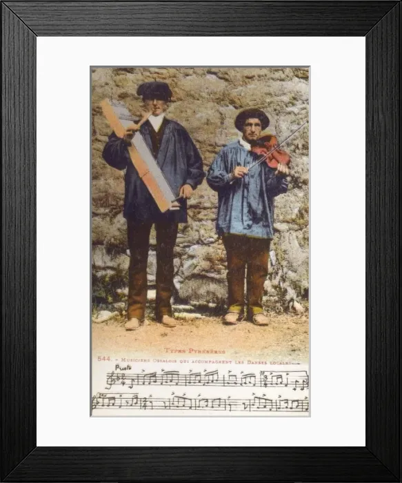 Framed Print : Val d Ossau muscians Framed Print : Val d Ossau muscians