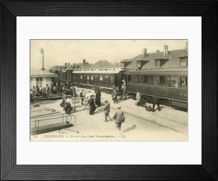 Framed Print : Transatlantic Train at Cherbourg Framed Print : Transatlantic Train at Cherbourg