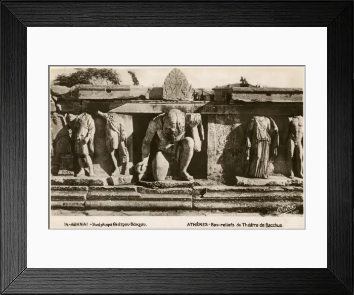 Framed Print : Bas-reliefs at the Theatre of Bacchus Framed Print : Bas-reliefs at the Theatre of Bacchus