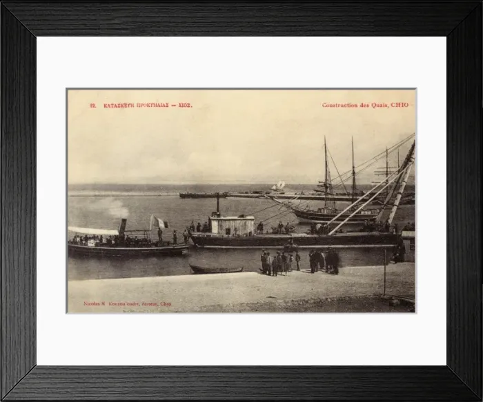 Framed Print : The Construction of the Quay, Chios Town Framed Print : The Construction of the Quay, Chios Town
