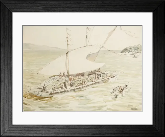 Framed Print : Primitive sailing boat Framed Print : Primitive sailing boat