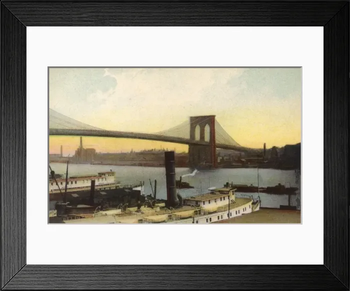 Framed Print : Brooklyn Bridge, New York City, USA Framed Print : Brooklyn Bridge, New York City, USA