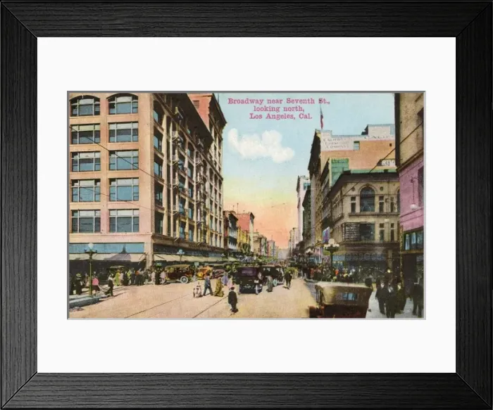 Framed Print : Broadway, Los Angeles, California, USA Framed Print : Broadway, Los Angeles, California, USA
