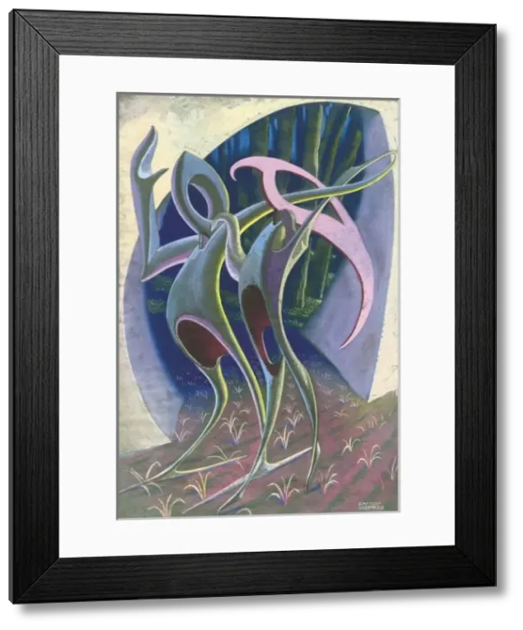 Framed Print : Abstract design with bird shapes Framed Print : Abstract design with bird shapes