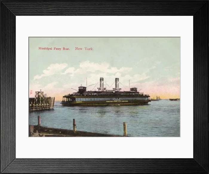 Framed Print : Municipal Ferry Boat, New York City, USA Framed Print : Municipal Ferry Boat, New York City, USA