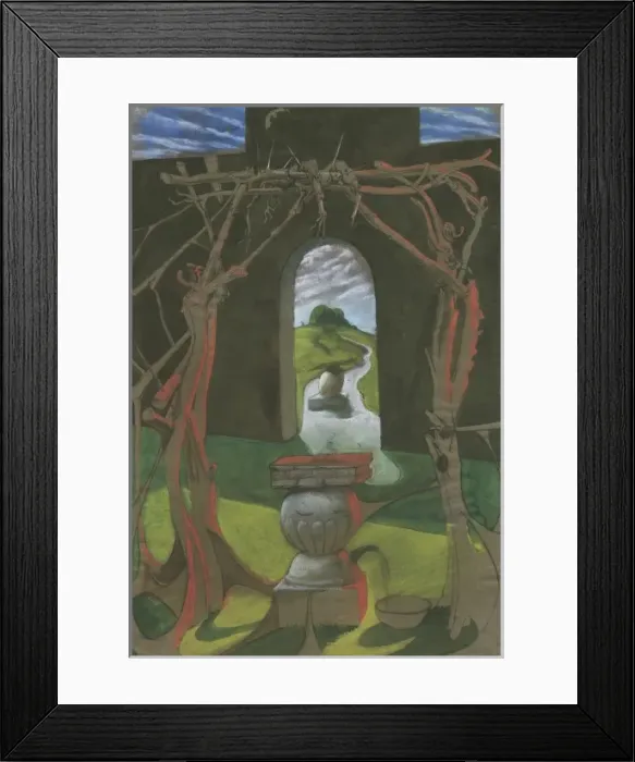 Framed Print : Garden scene with abstract elements Framed Print : Garden scene with abstract elements