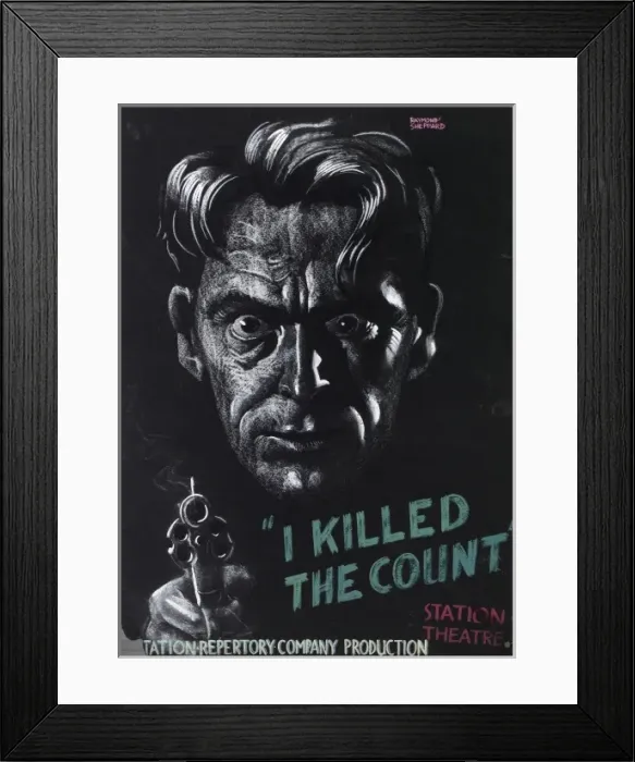 Framed Print : Poster design, I Killed The Count Framed Print : Poster design, I Killed The Count