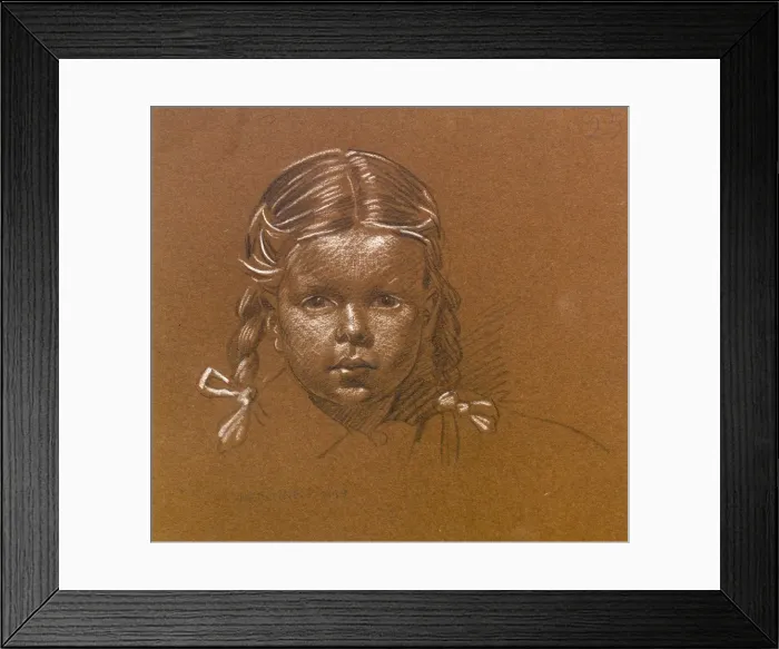 Framed Print : Sketch of a little girl Framed Print : Sketch of a little girl