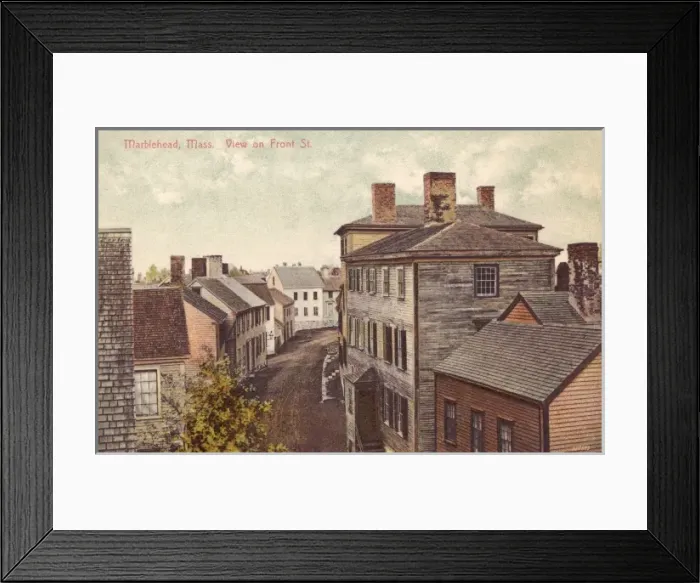 Framed Print : Marblehead Neck, Massachusetts - Front Street Framed Print : Marblehead Neck, Massachusetts - Front Street