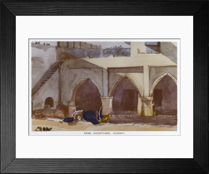 Framed Print : Arab Courtyard - Kuwait Framed Print : Arab Courtyard - Kuwait