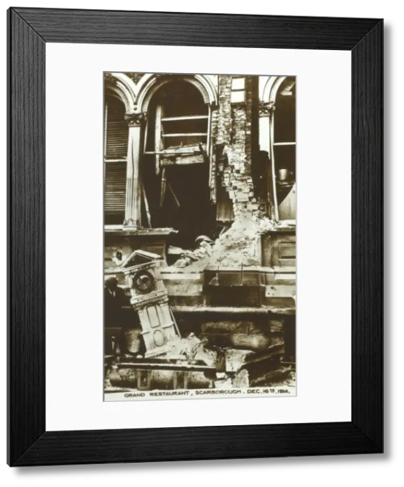 Framed Print : Raid on Scarborough - 1914 Framed Print : Raid on Scarborough - 1914