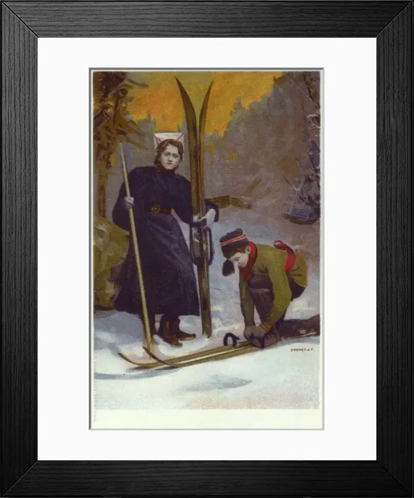 Framed Print : Norwegian Types (4 / 5) - Putting on skis Framed Print : Norwegian Types (4 / 5) - Putting on skis