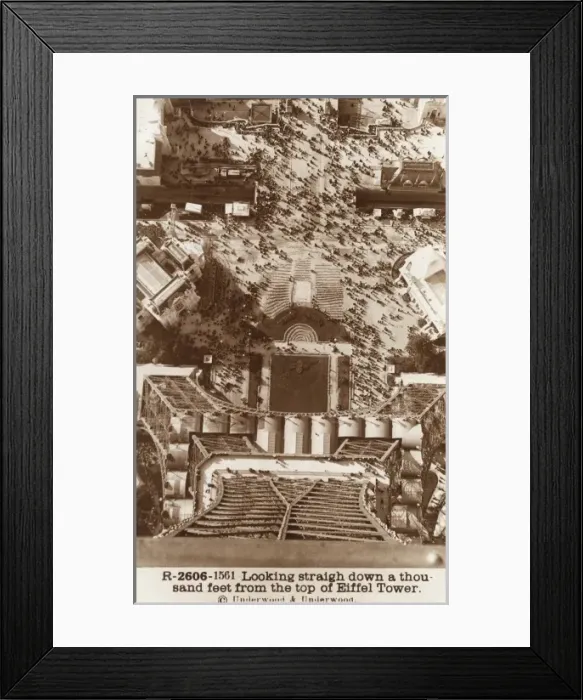 Framed Print : View down from the top of the Eiffel Tower Framed Print : View down from the top of the Eiffel Tower