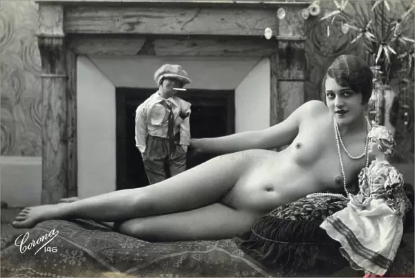 Woman on Erotic Postcard