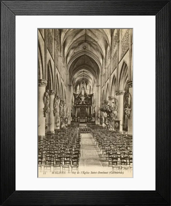 Framed Print : Mechelen: cathedral of St Rombaux Framed Print : Mechelen: cathedral of St Rombaux