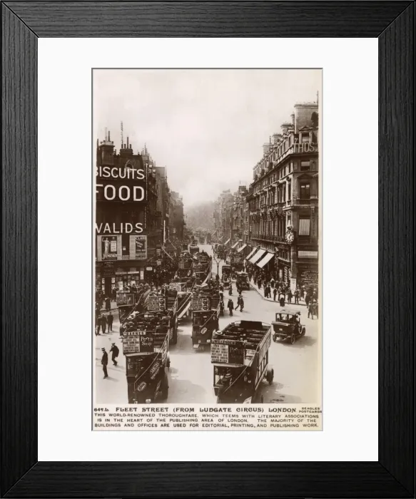 Framed Print : View looking down Fleet Street, London Framed Print : View looking down Fleet Street, London