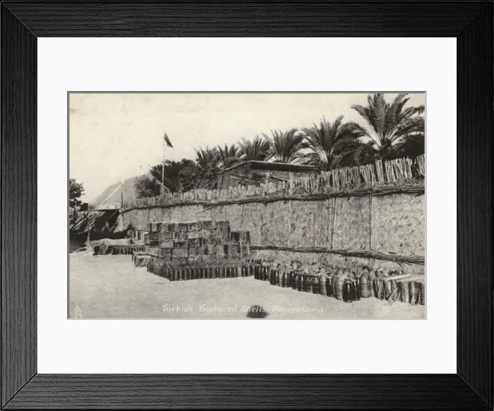 Framed Print : Captured Ottoman Turkish Shells, Baghdad Iraq Framed Print : Captured Ottoman Turkish Shells, Baghdad Iraq