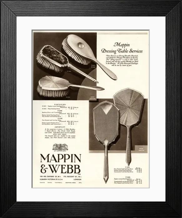 Framed Print : Hair Brush Sets on sale at Mappin & Webb Framed Print : Hair Brush Sets on sale at Mappin & Webb