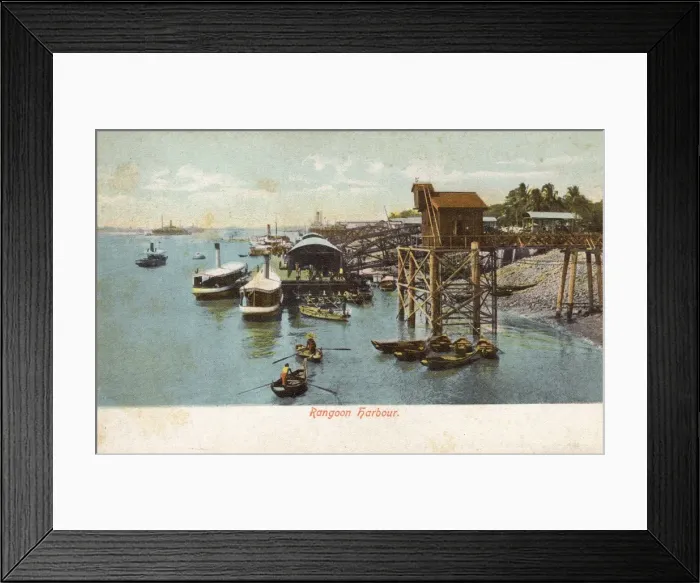 Framed Print : Myanmar - Yangon - The Harbour Framed Print : Myanmar - Yangon - The Harbour
