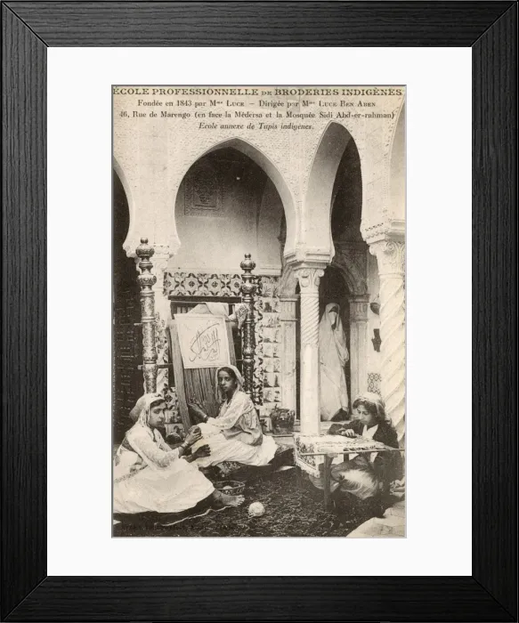 Framed Print : Algeria - Charitable Embroidery School Framed Print : Algeria - Charitable Embroidery School